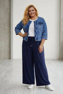 Dnevne hlače tipa suknja-hlače – tamnoplava