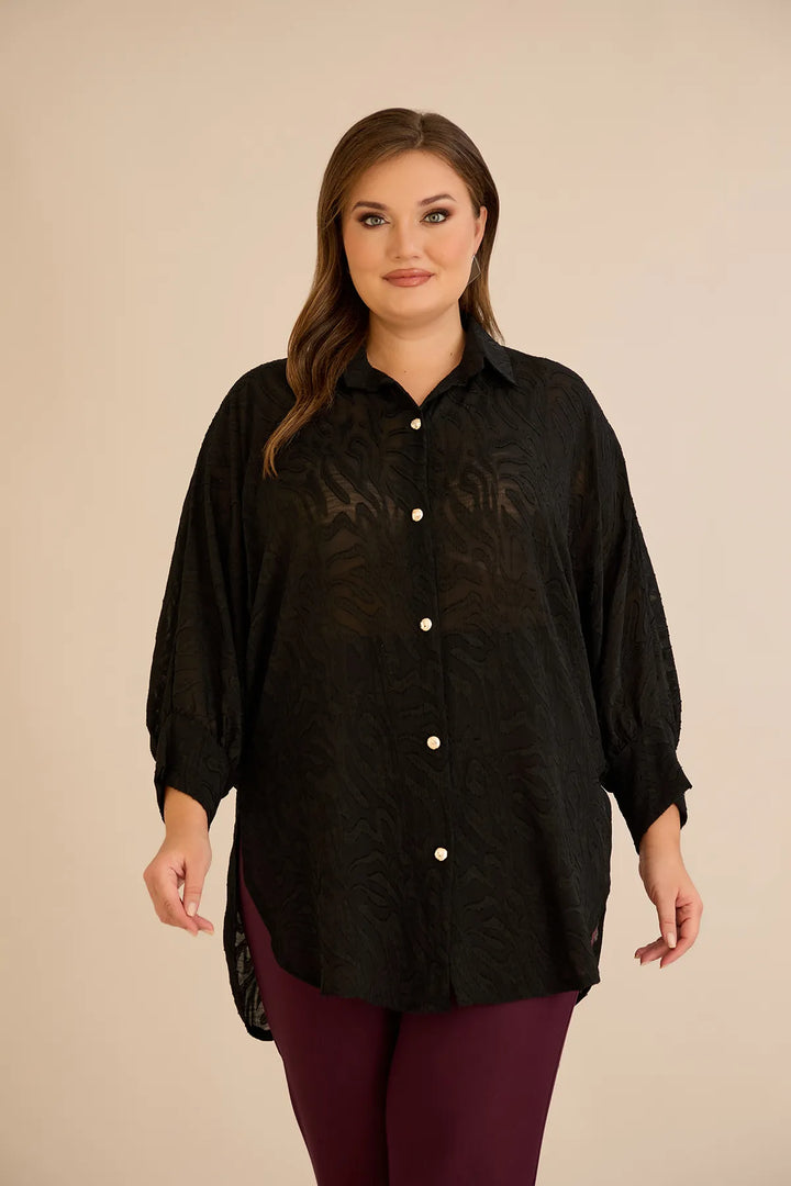 Stilska košulja s reljefnim uzorkom