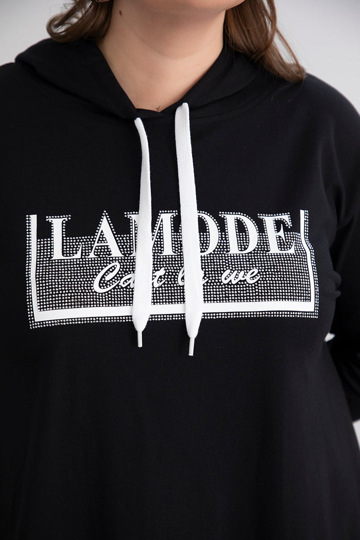 Tunika s kapuljačom i vezivanjem - A-linija