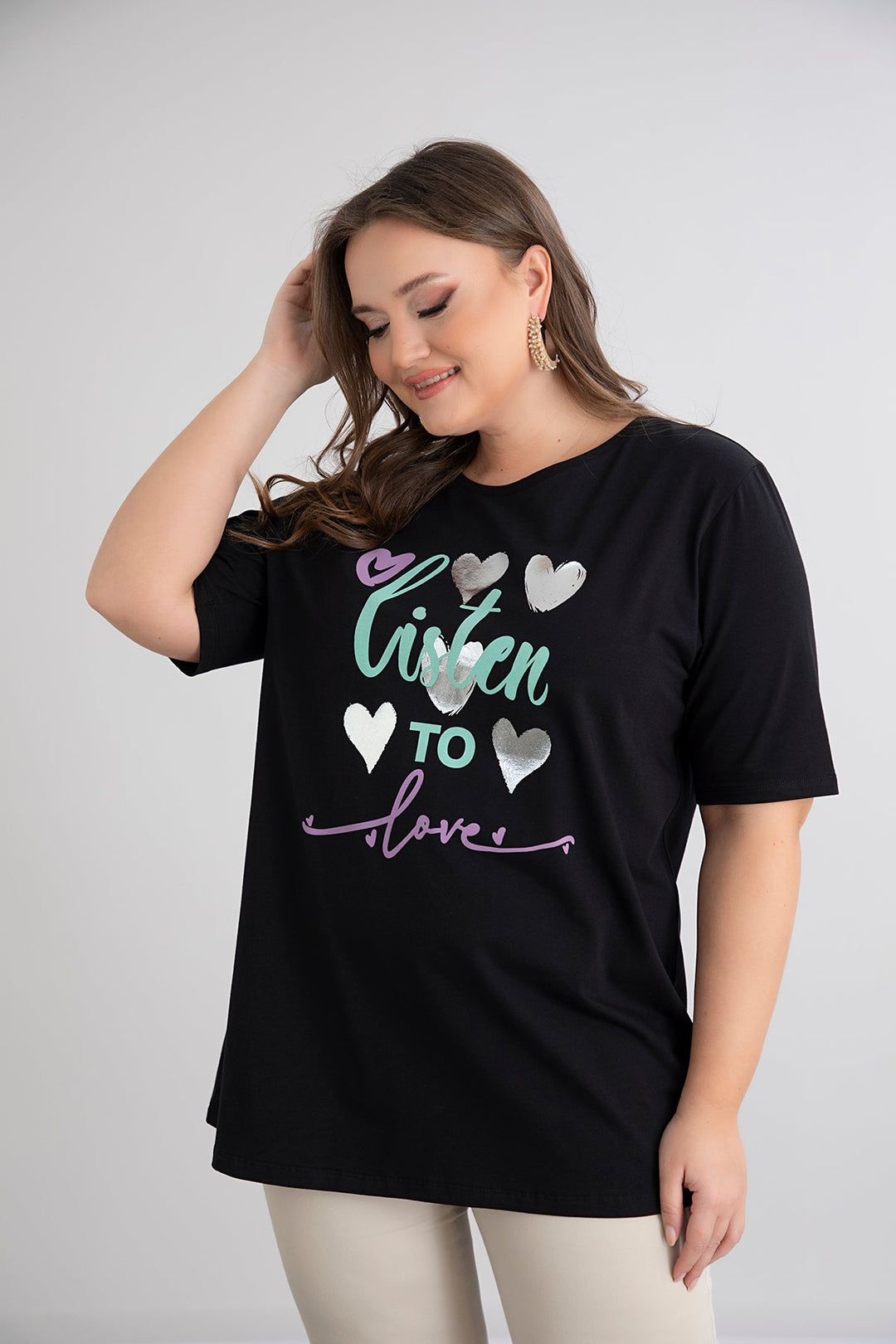 Pamuk tunika "Listen to Love"