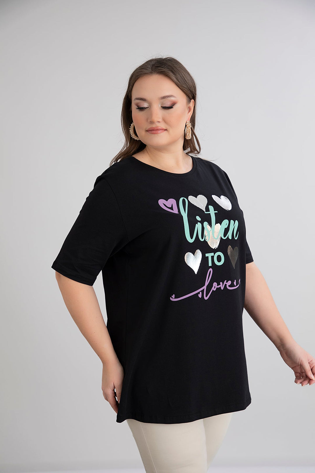 Pamuk tunika "Listen to Love"