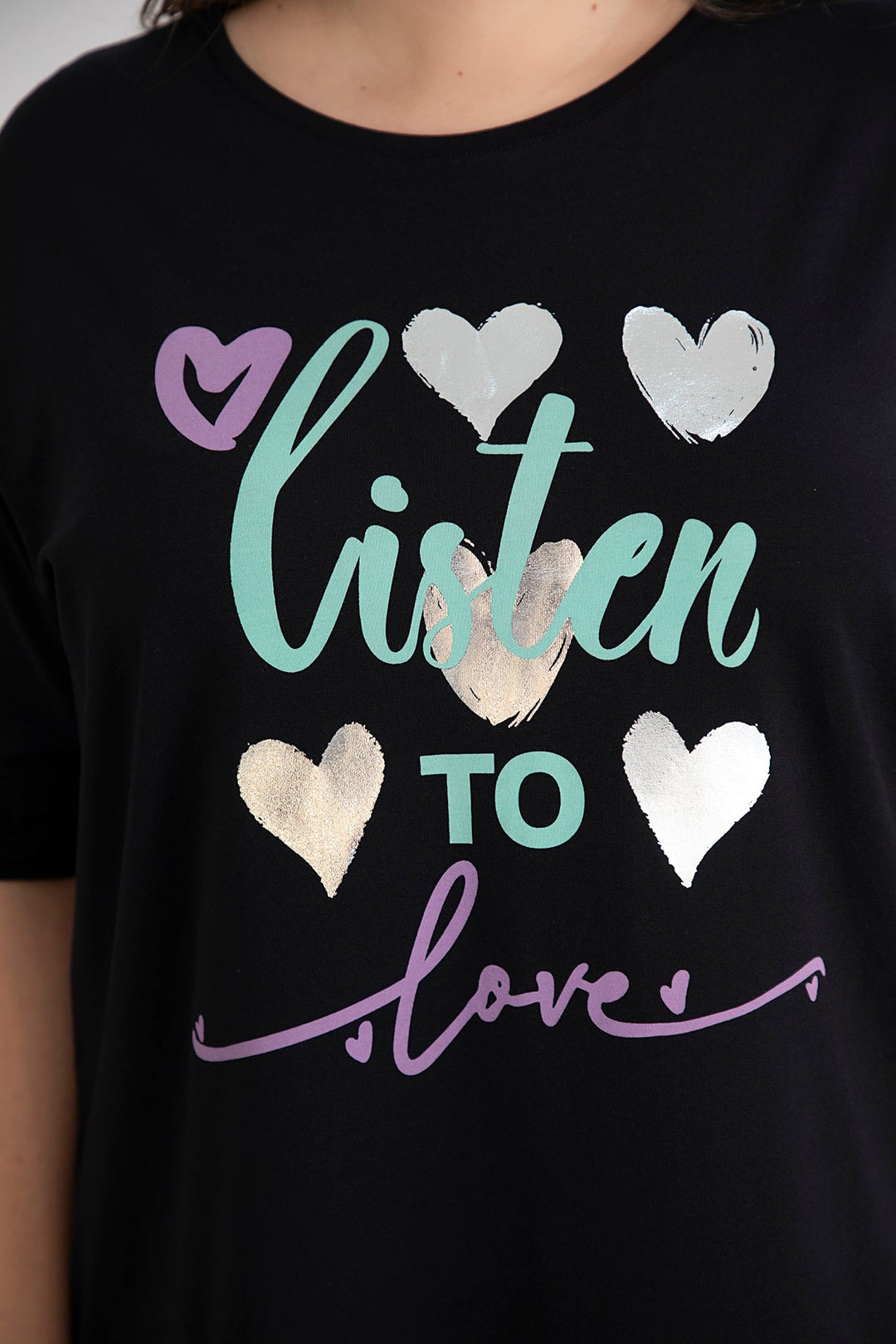 Pamuk tunika "Listen to Love"