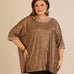 Ležerna bluza s raglan rukavima od šljokica – Golden Night – Zlatna