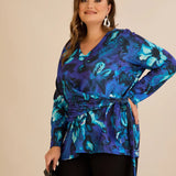 Bluza s vezicama u plavoj boji