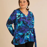 Bluza s vezicama u plavoj boji