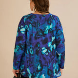 Bluza s vezicama u plavoj boji