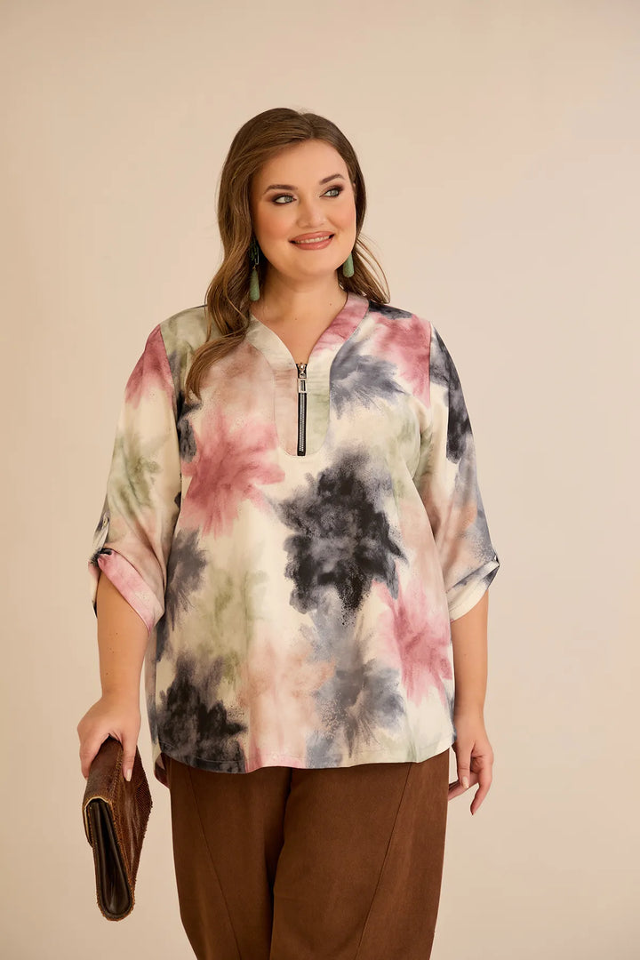 Bluza sa zipom i originalnim printom