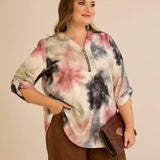 Bluza sa zipom i originalnim printom