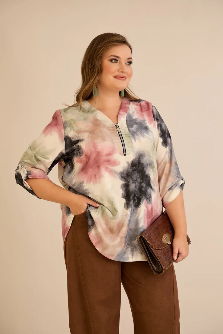 Bluza sa zipom i originalnim printom