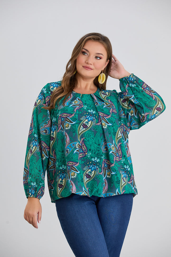 Majica slobodnog kroja - Zelena