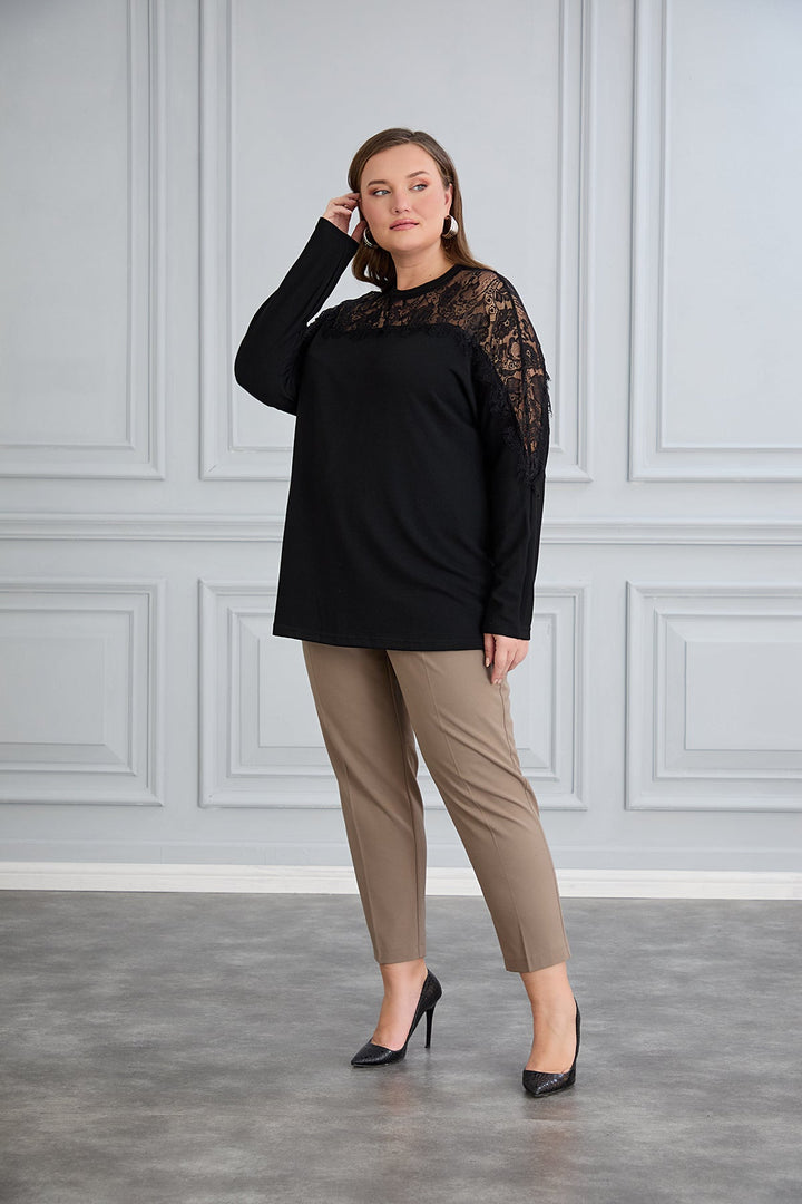 Elegantna majica od viskoze s čipkom