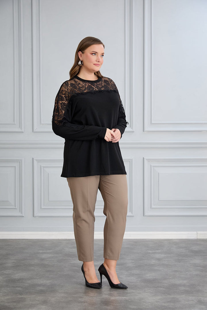 Elegantna majica od viskoze s čipkom