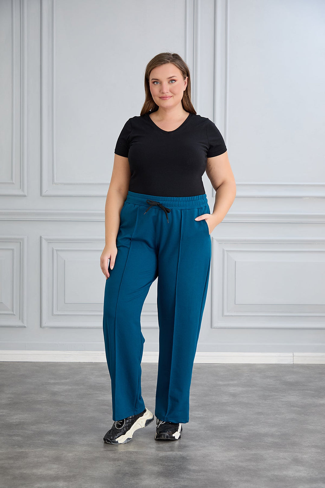 Široke sportske hlače – Daily – Petrol