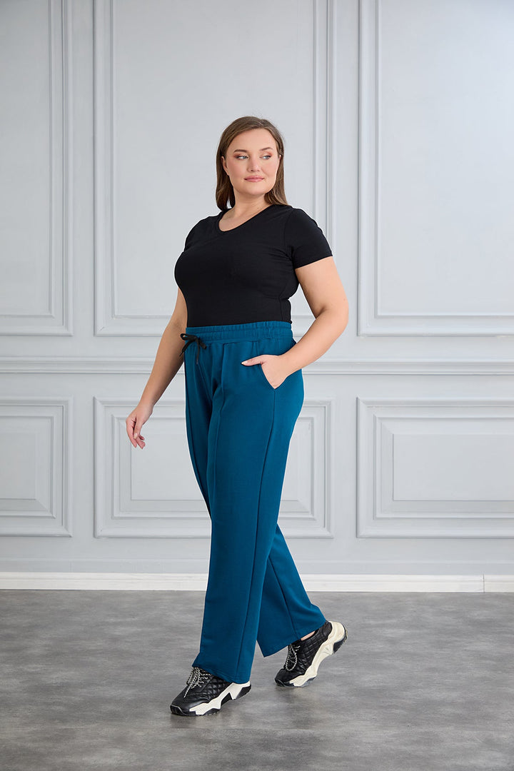 Široke sportske hlače – Daily – Petrol