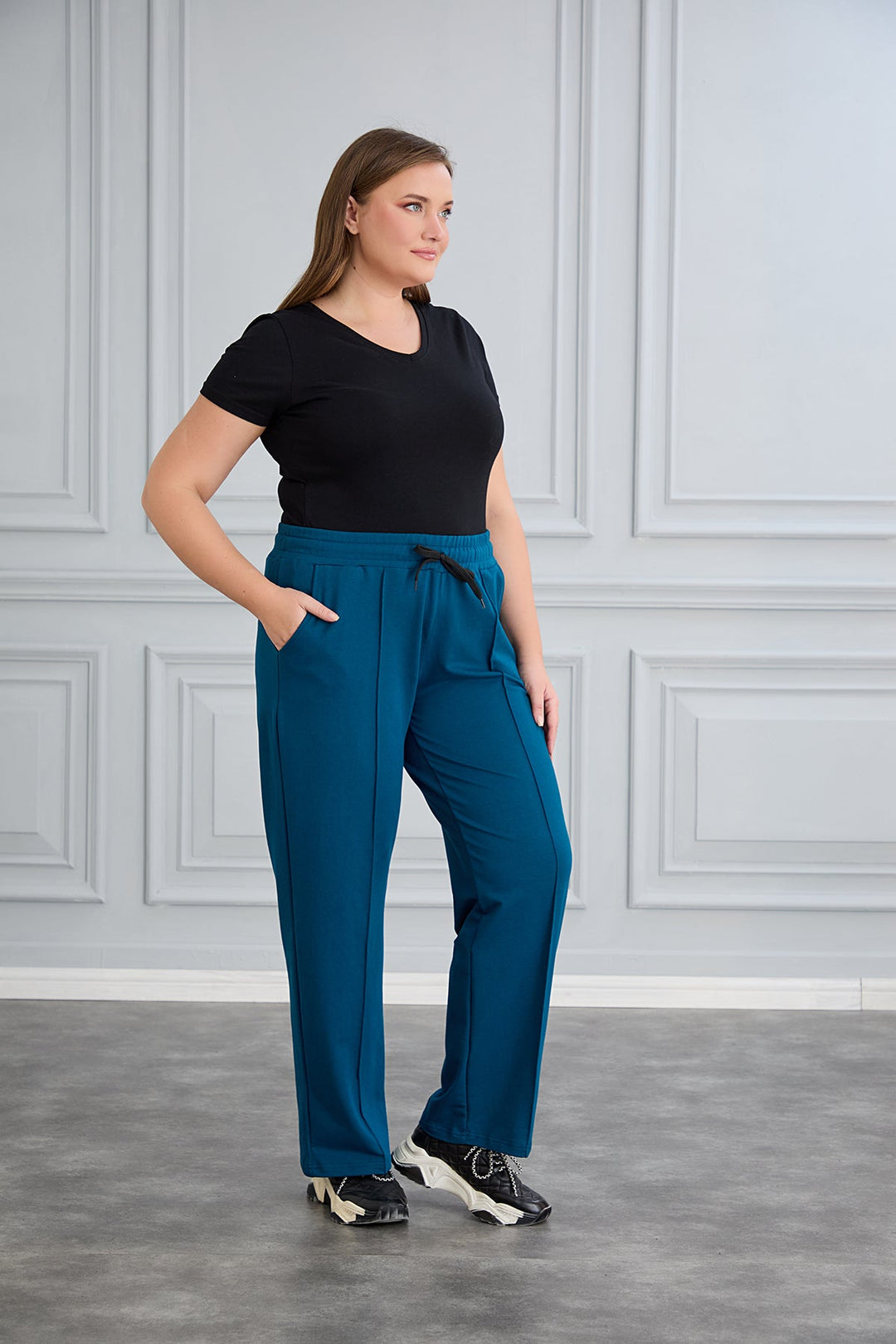 Široke sportske hlače – Daily – Petrol