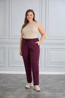 Sportske hlače bordo za punije zene