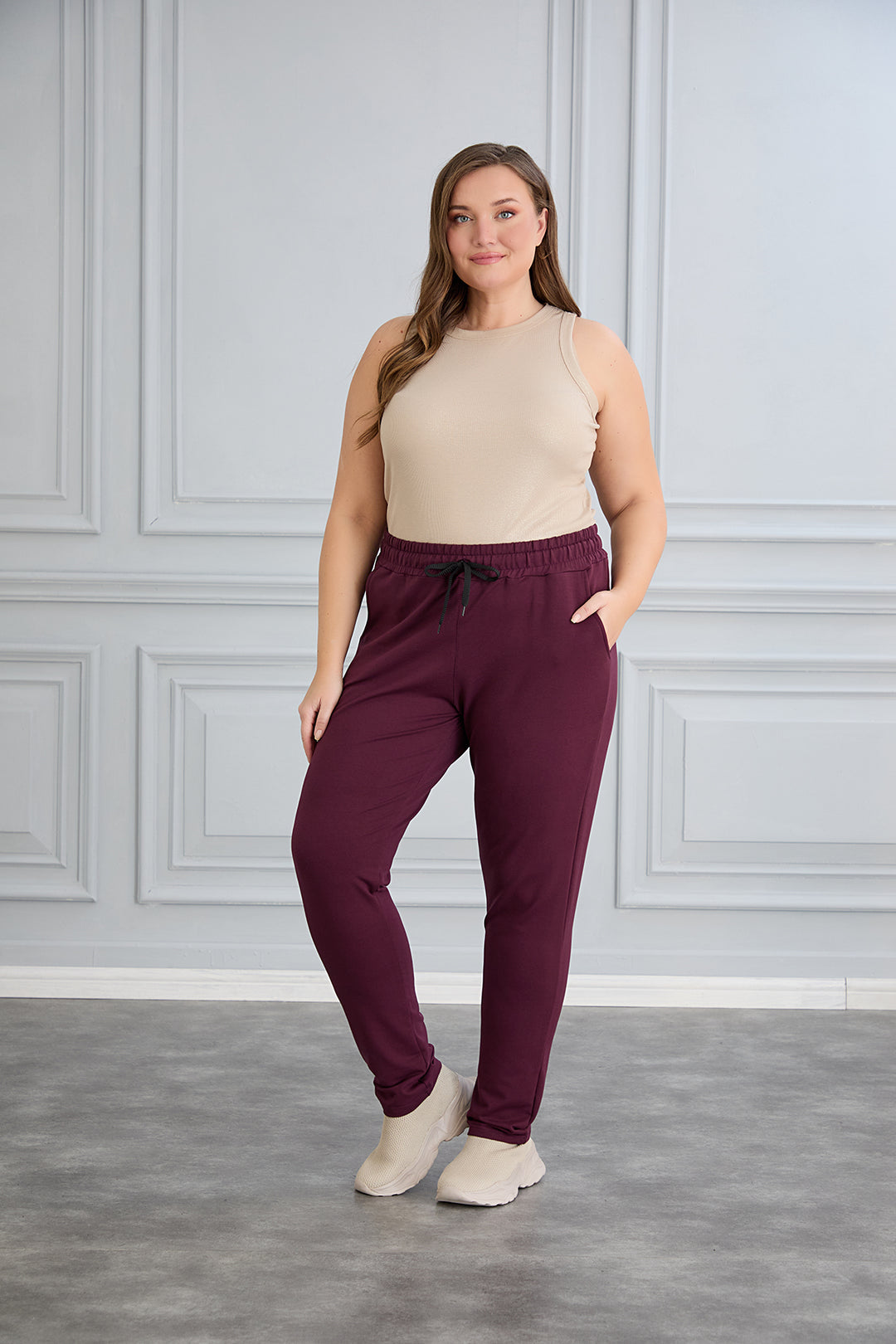 Sportske hlače Daily Classic - Bordo