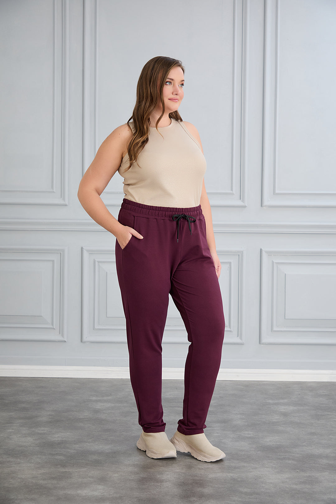 Sportske hlače Daily Classic - Bordo