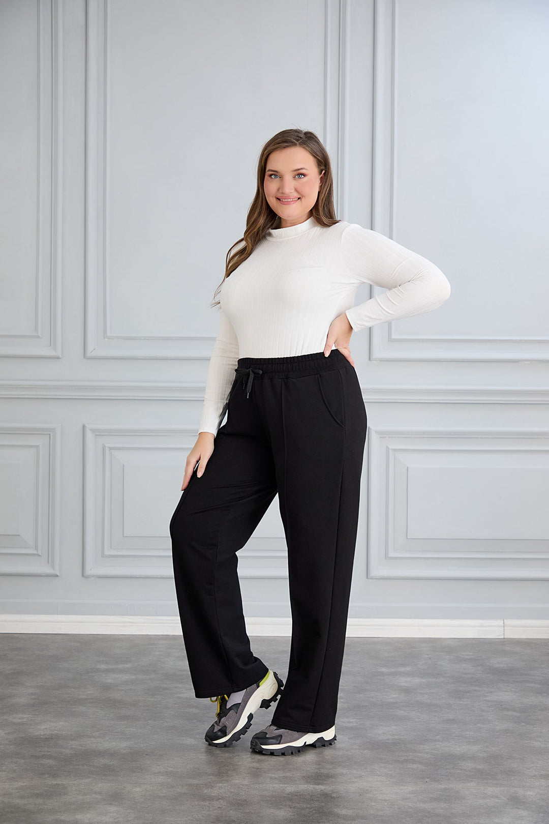Široke sportske hlače – Daily – Crna