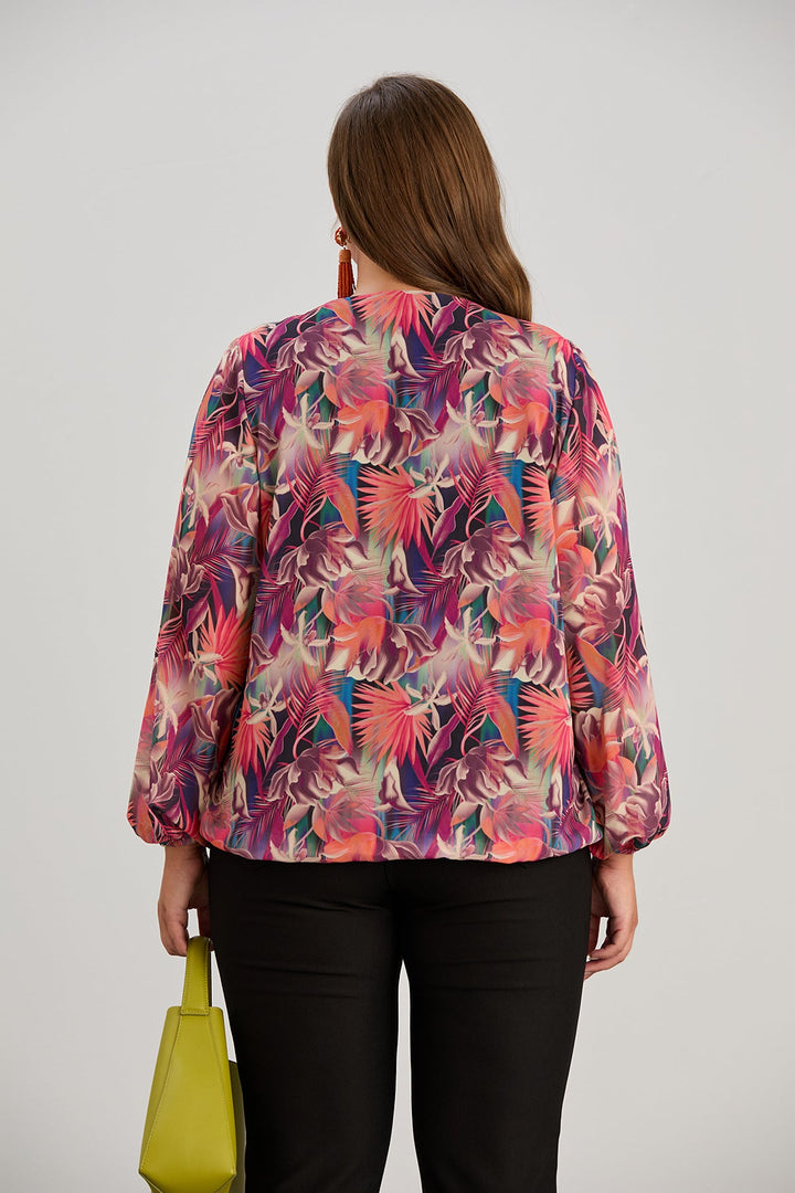 Bluza širokog kroja s jedinstvenim printom