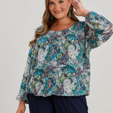 Bluza širokog kroja s jedinstvenim paisley printom