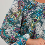 Bluza širokog kroja s jedinstvenim paisley printom