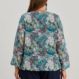 Bluza širokog kroja s jedinstvenim paisley printom