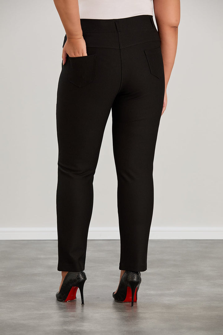 Zimske stezne hlače s trakama od kamenčića za punije žene