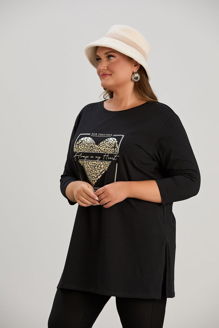 Pamučna tunika s printom "Always in my Heart"