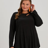 Bluza s originalnim dekolteom od elastičnog materijala