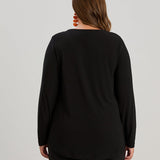 Bluza s originalnim dekolteom od elastičnog materijala