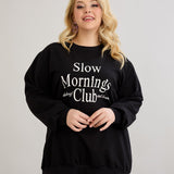 Pamučna bluzica s natpisom - Slow morning