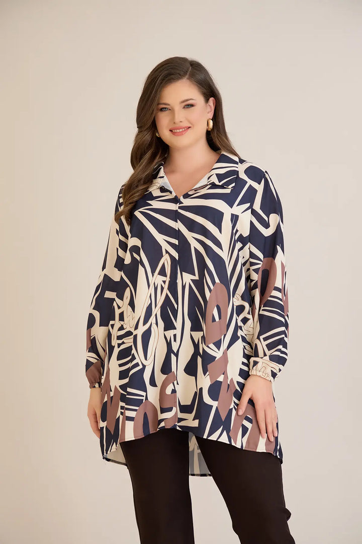 Figurativna tunika s V-izrezom