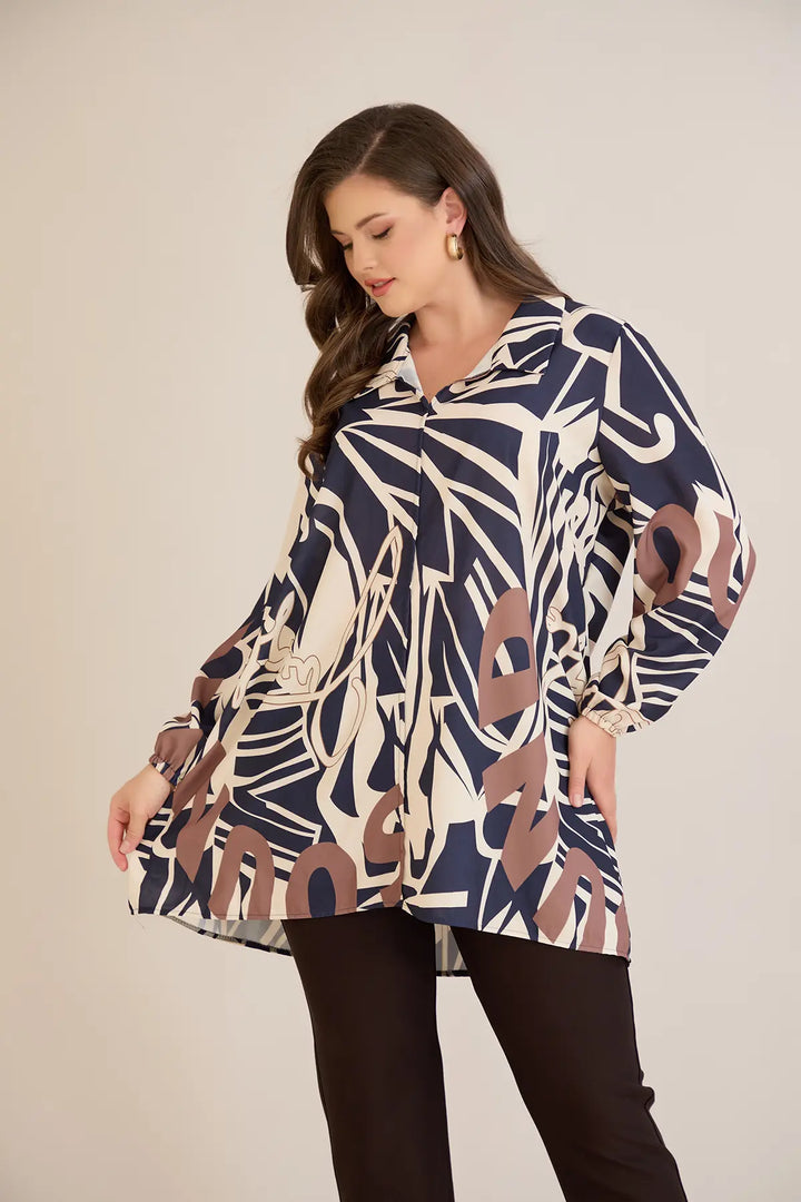 Figurativna tunika s V-izrezom