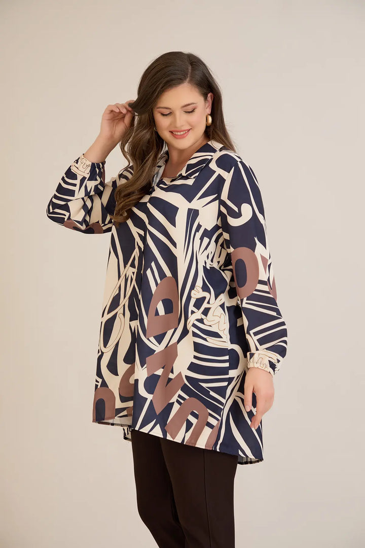 Figurativna tunika s V-izrezom