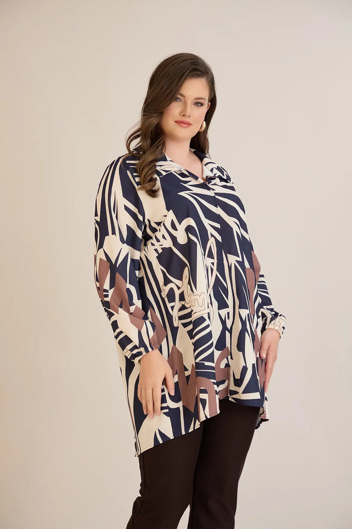 Figurativna tunika s V-izrezom