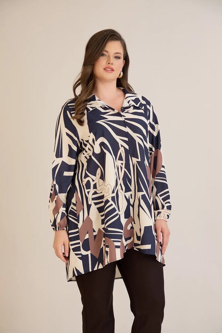 Figurativna tunika s V-izrezom