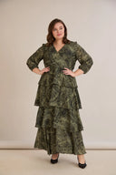 Ekskluzivna duga haljina s volanima od šifona