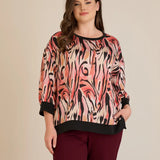 Jesenska elegantna bluza u toplim nijansama
