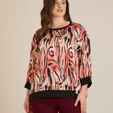 Jesenska elegantna bluza u toplim nijansama
