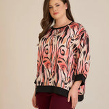 Jesenska elegantna bluza u toplim nijansama