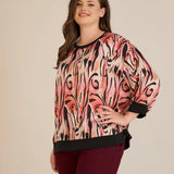 Jesenska elegantna bluza u toplim nijansama