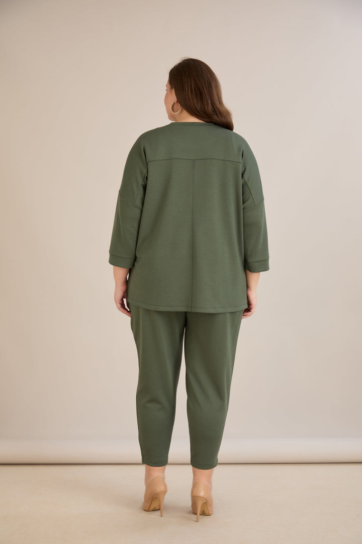 Proljetna bluza s printom – Maslinasta