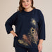 Proljetna bluza s printom – Tamno plava