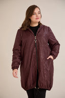 Proljetna parka s pamukom i elastičnom podstavom u bordo boji