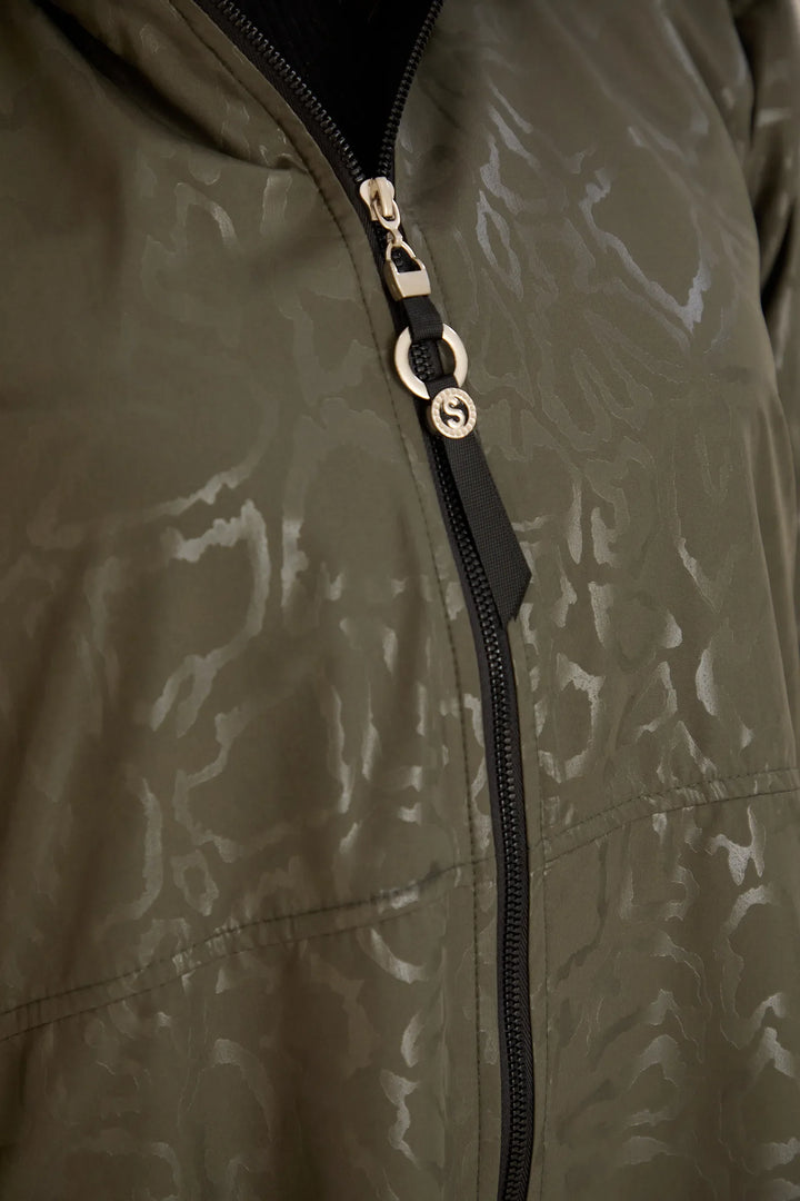 Proljetna parka s pamukom i elastičnom podstavom u kaki boji