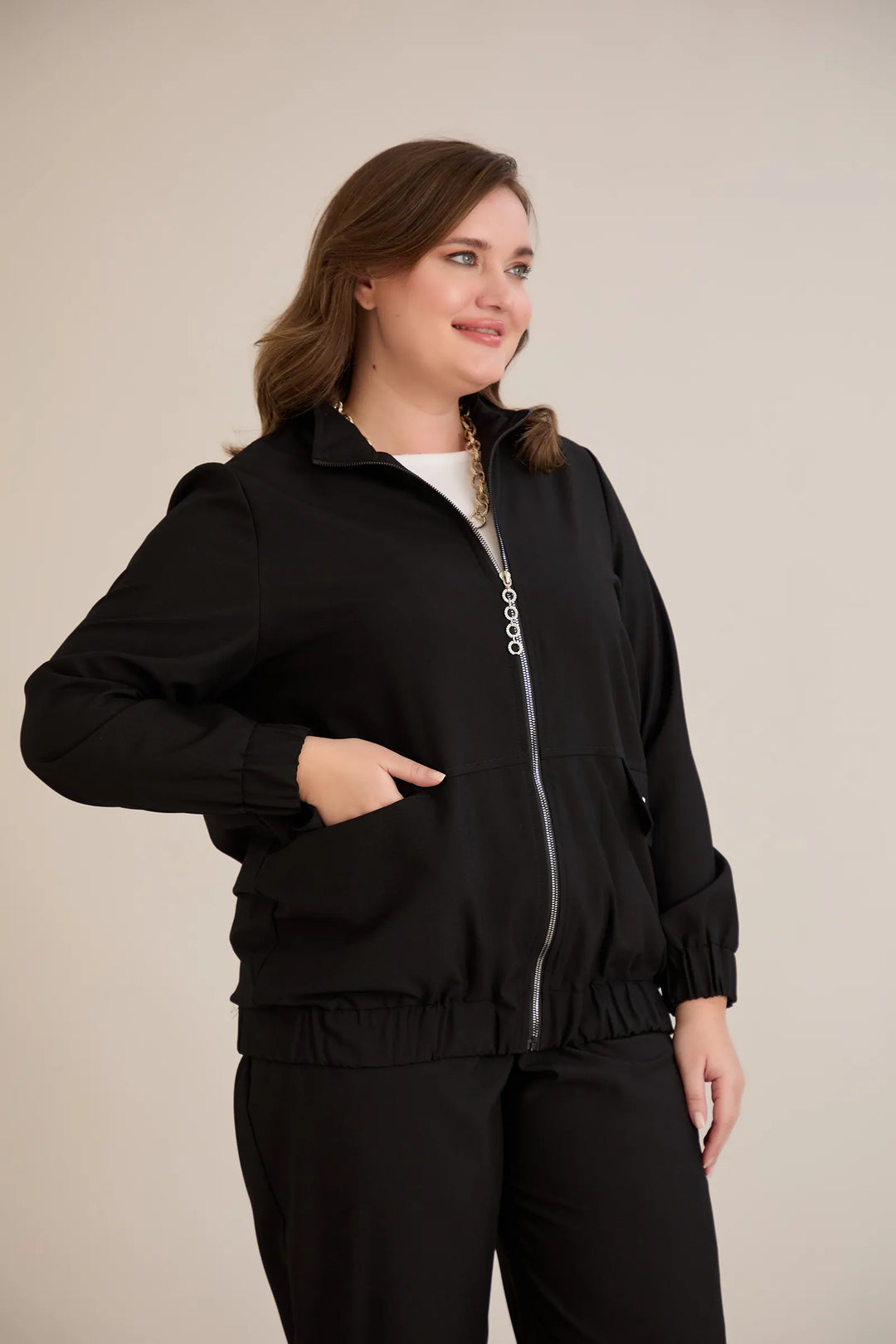 Proljetna bomber jakna – crna