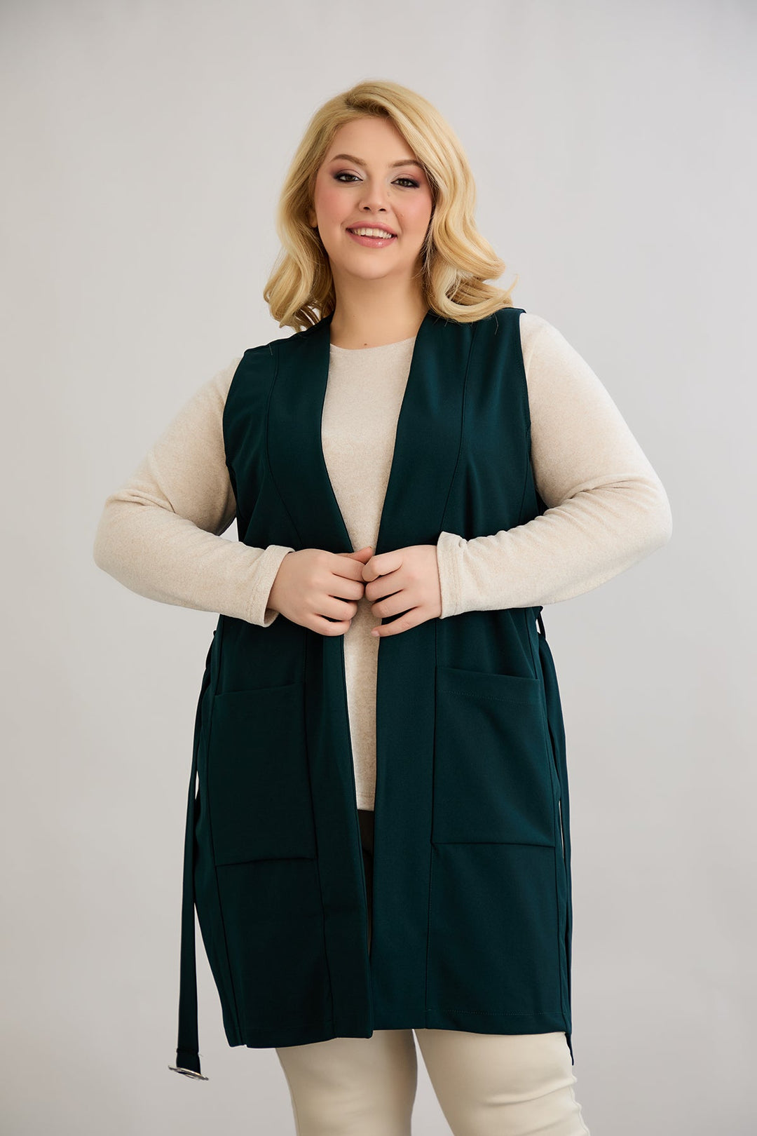 Prsluk s remenom - Zelena