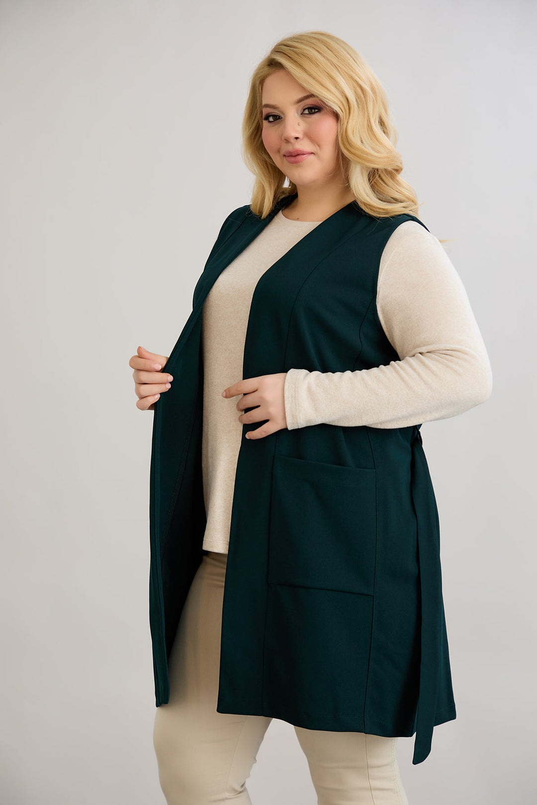 Prsluk s remenom - Zelena