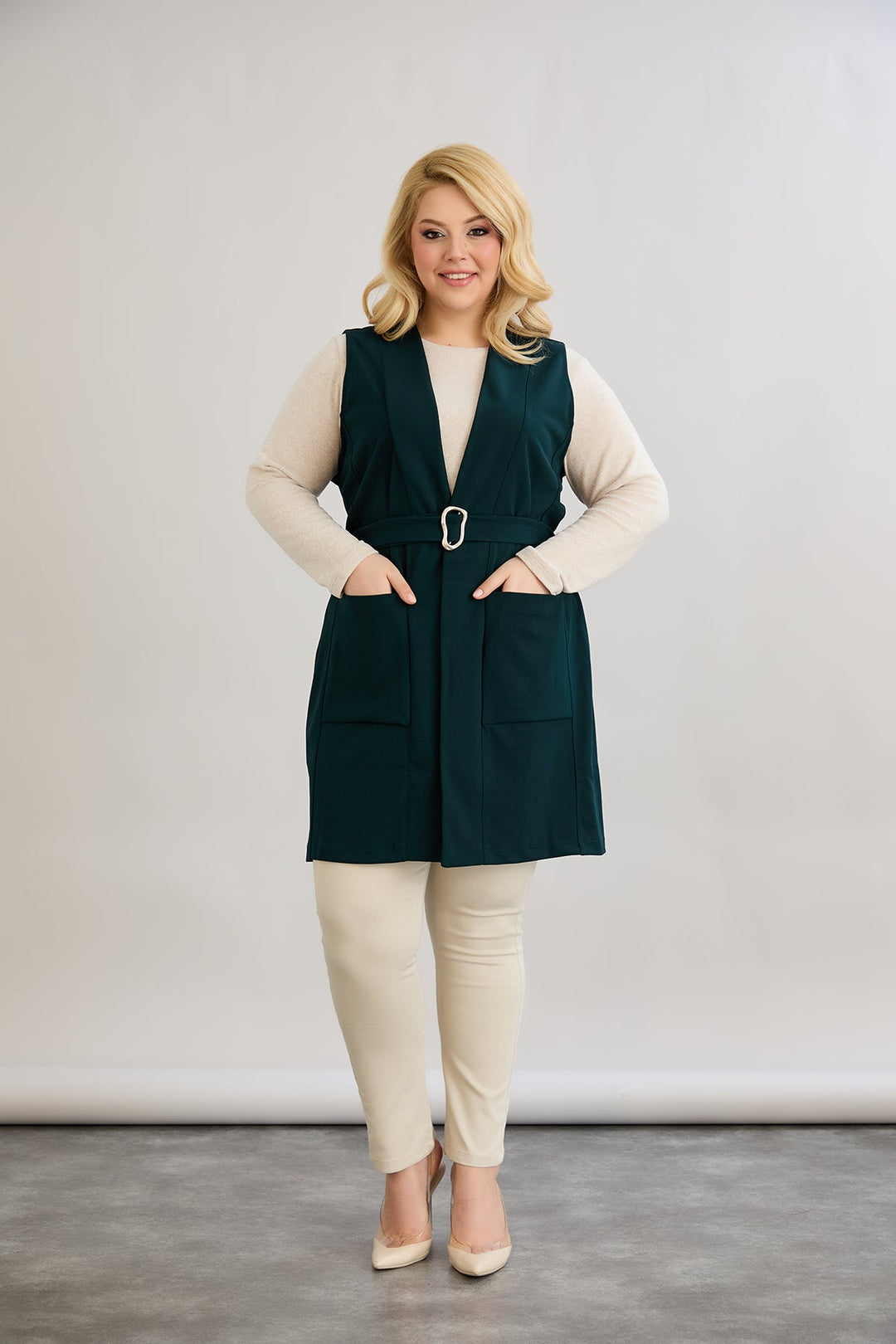 Prsluk s remenom - Zelena